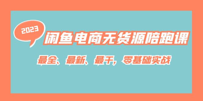 闲鱼电商无货源陪跑课，最全、最新、最干，零基础实战！插图