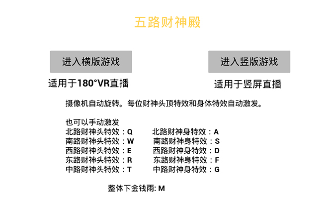 VR全景模式五路财神无人直播玩法，抖音目前最火玩法独家制作【吸金又吸睛】插图1