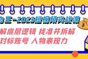 变现·为王-2023短视频实战课 了解底层逻辑 找准并拆解对标账号 人物表现力