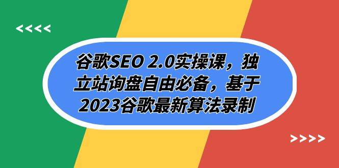 谷歌SEO 2.0实操课，独立站询盘自由必备，基于2023谷歌最新算法录制（94节插图