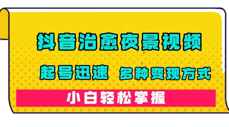 抖音治愈系夜景视频，起号迅速，多种变现方式，小白轻松掌握（附120G素材）插图