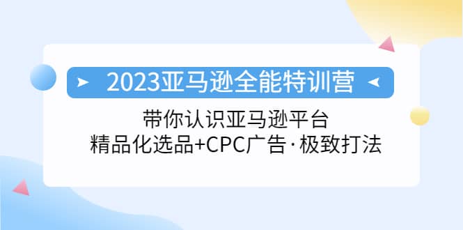 2023亚马逊全能特训营：玩转亚马逊平台+精品化·选品+CPC广告·极致打法插图