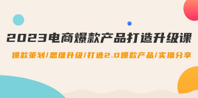 2023电商爆款产品打造升级课：爆款策划/思维升级/打造2.0爆款产品/【推荐】插图