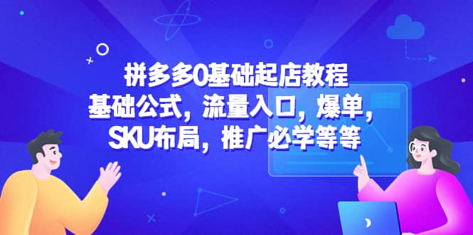 拼多多0基础起店教程：基础公式，流量入口，爆单，SKU布局，推广必学等等插图