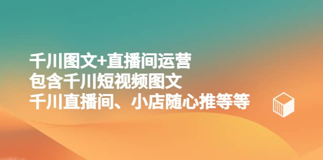 千川图文+直播间运营，包含千川短视频图文、千川直播间、小店随心推等等插图