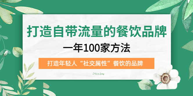 打造自带流量的餐饮品牌：一年100家方法 打造年轻人“社交属性”餐饮的品牌插图