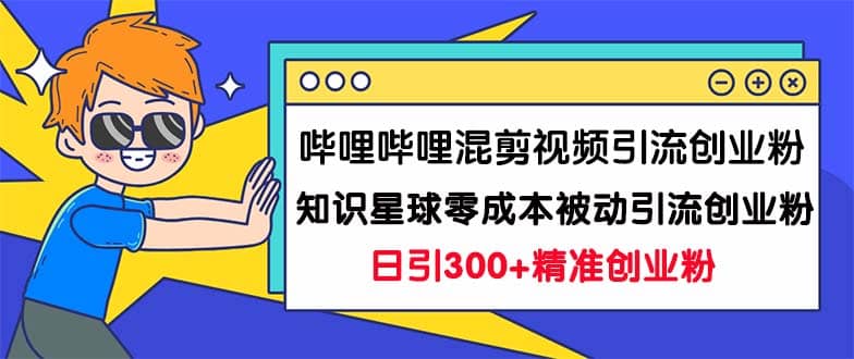 哔哩哔哩混剪视频引流创业粉日引300+知识星球零成本被动引流创业粉一天300+插图