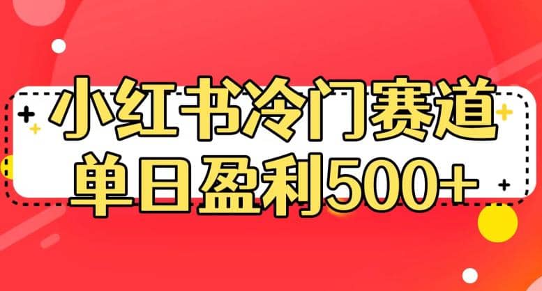 小红书冷门赛道，单日盈利500+【揭秘】插图