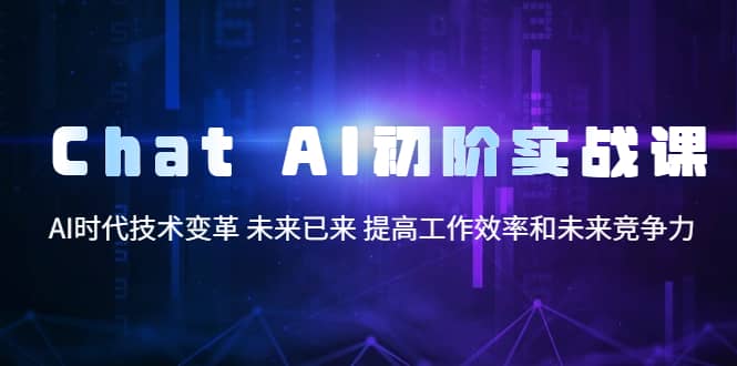 Chat AI初阶实战课，AI时代技术变革 未来已来 提高工作效率和未来竞争力插图