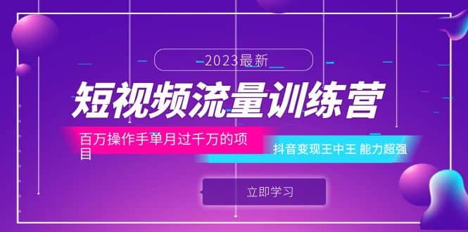 短视频流量训练营：百万操作手单月过千万的项目：抖音变现王中王 能力超强插图