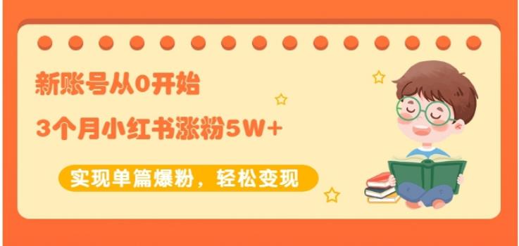 新账号从0开始3个月小红书涨粉5W+实现单篇爆粉，轻松变现（干货）插图