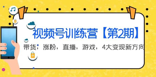 某收费培训：视频号训练营【第2期】带货，涨粉，直播，游戏，4大变现新方向插图