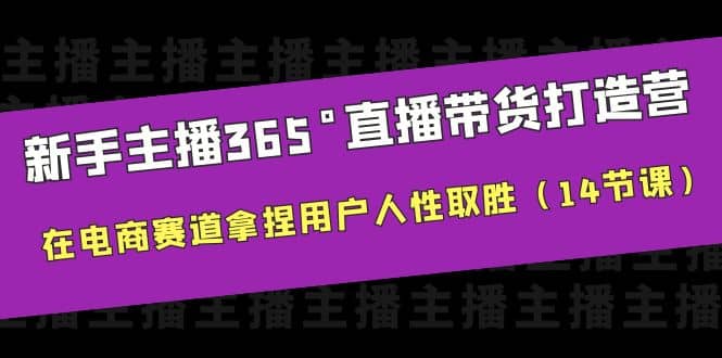 新手主播365°直播带货·打造营，在电商赛道拿捏用户人性取胜（14节课）插图