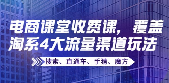 某电商课堂收费课，覆盖淘系4大流量渠道玩法【搜索、直通车、手猜、魔方】插图