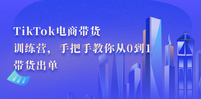 TikTok电商带货训练营，手把手教你从0到1带货出单插图