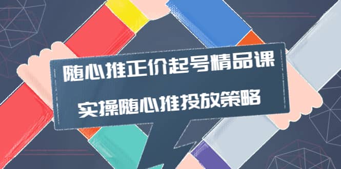 随心推正价起号精品课，实操随心推投放策略（5节课-价值298）插图