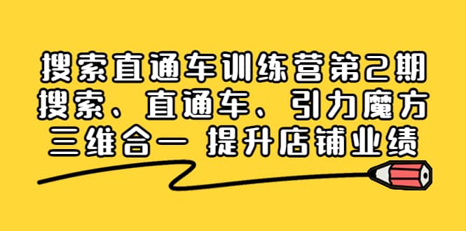 搜索直通车训练营第2期：搜索、直通车、引力魔方三维合一 提升店铺业绩插图