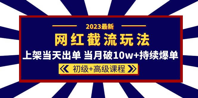 2023网红·同款截流玩法【初级+高级课程】上架当天出单 当月破10w+持续爆单插图