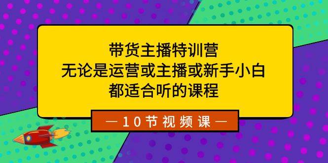 带货主播特训营：无论是运营或主播或新手小白，都适合听的课程插图