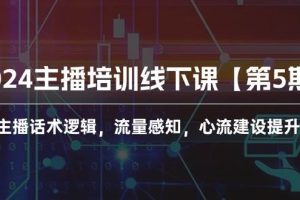 2024主播培训线下课【第5期】主播话术逻辑，流量感知，心流建设提升等等