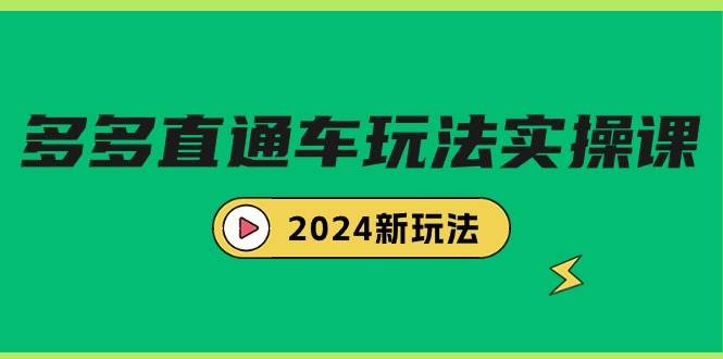 多多直通车玩法实战课，2024新玩法（7节课）插图