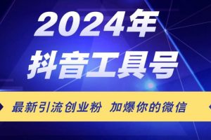 24年抖音最新工具号日引流300+创业粉，日入5000+