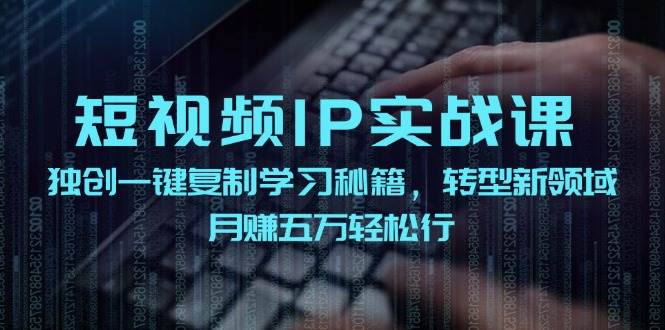 短视频 IP实战课，独创一键复制学习秘籍，转战新领域，月赚五万轻松行插图