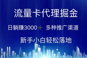 流量卡代理掘金 日躺赚3000+ 多种推广渠道 新手小白轻松落地