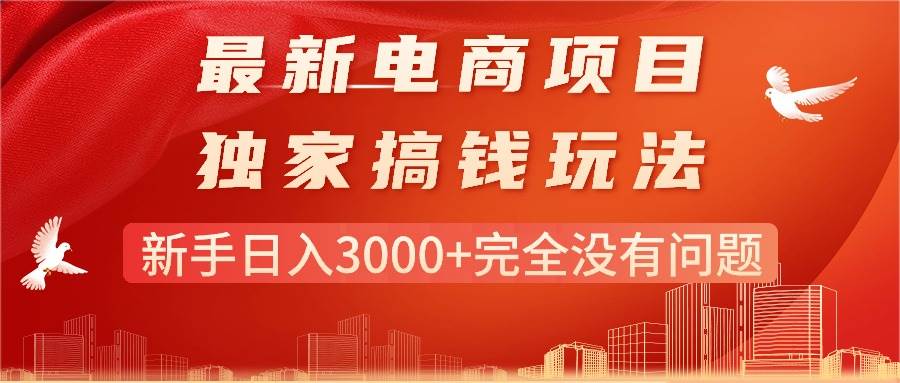 最新电商项目-搞钱玩法，新手日入3000+完全没有问题插图