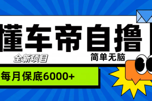 “懂车帝”自撸玩法，每天2两小时收益500+