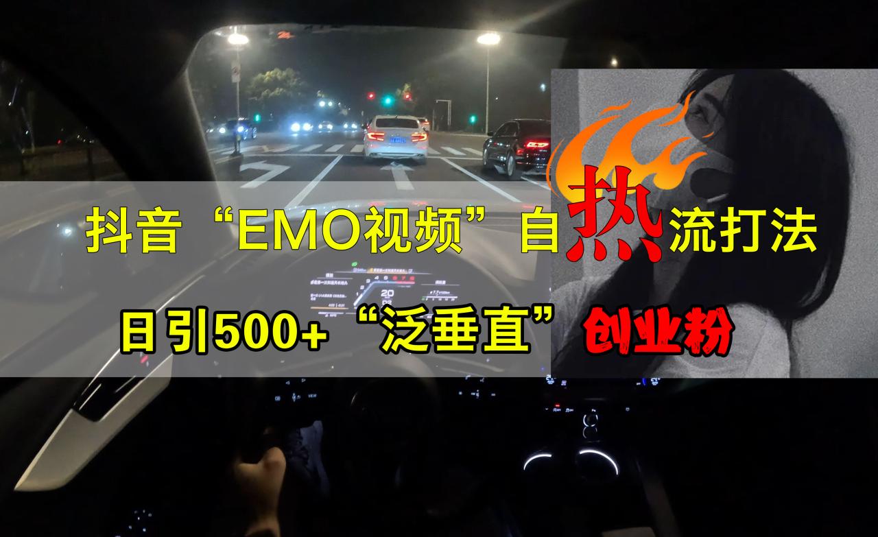 抖音EMO视频自热打法，日引500+创业粉“泛垂直”插图