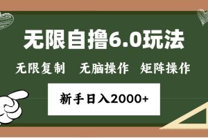 年底项目无限撸6.0新玩法，单机一小时18块，无脑批量操作日入2000+