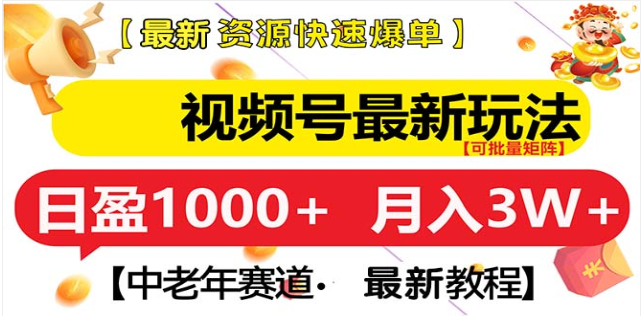 视频号独家玩法，老年养生赛道，无脑搬运爆款视频，日入1000+插图