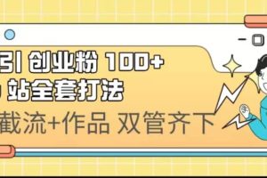 日引创业粉 100+ b 站全套打法【实操视频】