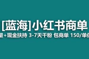 【蓝海项目】小红书商单！长期稳定 7天变现 商单一口价包分配 轻松月入过万