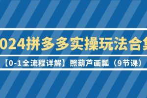 2024拼多多实操玩法合集【0-1全流程详解】照葫芦画瓢（9节课）