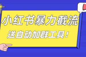 小红书截流引流大法，简单无脑粗暴，日引20-30个高质量创业粉（送自动加群软件）