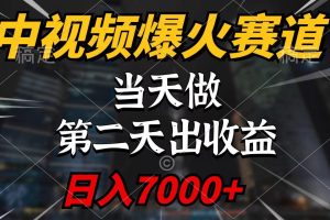 中视频计划爆火赛道，当天做，第二天见收益，轻松破百万播放，日入7000+