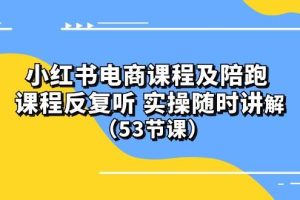 小红书电商课程陪跑课 课程反复听 实操随时讲解 （53节课）