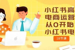 小红书高级电商运营课，从0开始做小红书电商（18节课）