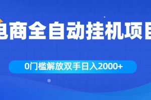 全新电商自动挂机项目，日入2000+