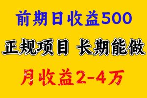 一天收益500+，上手熟悉后赚的更多，事是做出来的，任何项目只要用心，必有结果